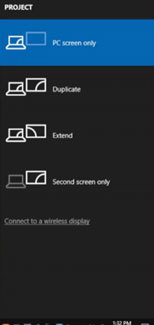 display settings for PC screen only