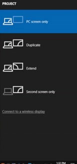 display settings for PC screen only